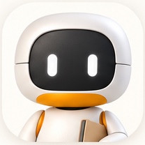 Sibby People robot with an orange accent